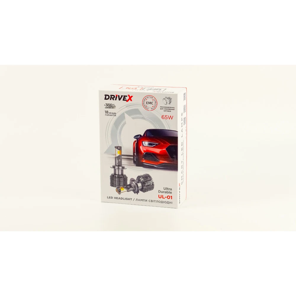 Світлодіодні лампи UL-01S H4/H19 5.5K 65W CAN к-т.