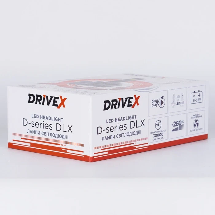 Комплект LED ламп DriveX DLX D-series NEW D8/D8S 50W 6000K CAN — 2 шт.