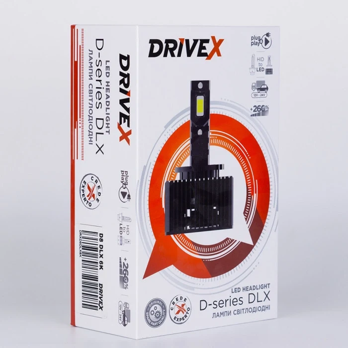 Комплект LED ламп DriveX DLX D-series NEW D8/D8S 50W 6000K CAN — 2 шт.