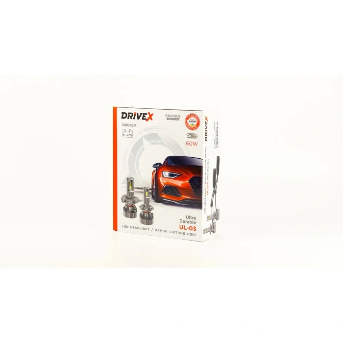 DriveX UL-03 HB4/9006 60W 5500K — комплект із 2 ламп