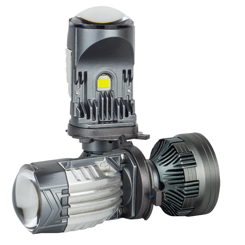 LED лампи з лінзою SLE-03 H4 H/L 9–60V 80/100W 6000K — комплект